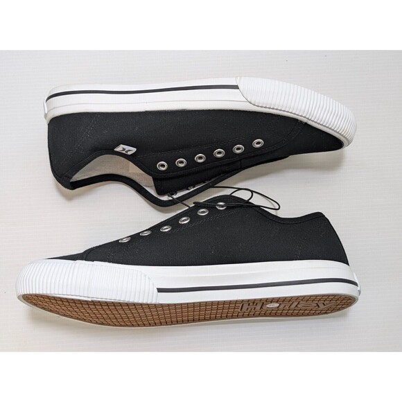 Hurley Women's Chloe Canvas Sneakers Low Top Shoes, Black, 7.5 - Picture 3 of 5